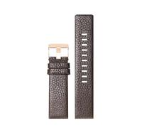 TROGPYXG Bracelet de montre en cuir for hommes, Compatible avec Diesel DZ4323/1657/4318, motif Litchi, aiguille, 22 24 26 28 30 Mm(C-Dark brown-RG,30mm)