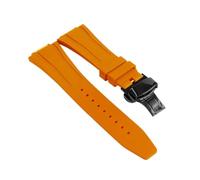 TROGPYXG Bracelet en Caoutchouc Compatible avec la Montre GA-2100, Bracelet étanche en Caoutchouc fluoré Compatible avec la Montre GM5600, Fermoir Papillon(Orange-Black-02,GA-2110)