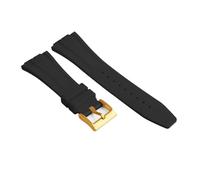 TROGPYXG Bracelet en Caoutchouc Compatible avec la Montre GA-2100, Bracelet étanche en Caoutchouc fluoré Compatible avec la Montre GM5600, Fermoir Papillon(Black-Gold-01,GA-2100)