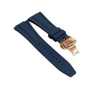 TROGPYXG Bracelet en Caoutchouc Compatible avec la Montre GA-2100, Bracelet étanche en Caoutchouc fluoré Compatible avec la Montre GM5600, Fermoir Papillon(Blue-Rose-02,GM-5600)