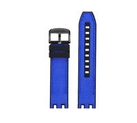 TROGPYXG Bracelet en caoutchouc et Nylon de 22mm, Compatible avec Tissot MotoGP Racing série T115 T115417A, bracelet de montre en caoutchouc et Nylon T115.427A Chai en caoutchouc(Blue black)