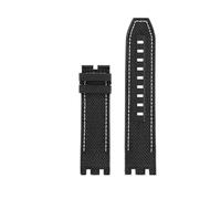 TROGPYXG Bracelet en caoutchouc et Nylon de 22mm, Compatible avec Tissot MotoGP Racing série T115 T115417A, bracelet de montre en caoutchouc et Nylon T115.427A Chai en caoutchouc(Black white no)