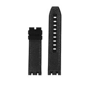TROGPYXG Bracelet en caoutchouc et Nylon de 22mm, Compatible avec Tissot MotoGP Racing série T115 T115417A, bracelet de montre en caoutchouc et Nylon T115.427A Chai en caoutchouc(Black no buckle)
