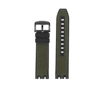 TROGPYXG Bracelet en caoutchouc et Nylon de 22mm, Compatible avec Tissot MotoGP Racing série T115 T115417A, bracelet de montre en caoutchouc et Nylon T115.427A Chai en caoutchouc(Green black)