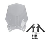 TROGPYXG Compatible avec Honda CB650R CB650 R CB 650R CB 650 R 2024 2025 Moto Petit Pare-Brise Pare-Brise Déflecteur de Vent Avant Carénage d'Air Vent(Light Smoke)
