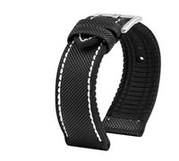 TROGPYXG Compatible avec le bracelet de montre Citizen Blue Angel Men Wave AT8020-54L/8020-03L/JY8078 en fibre de carbone à motifs Nlon + bracelet en caoutchouc 22 mm 23 mm(Black Green,20mm)