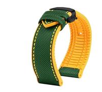 TROGPYXG Compatible avec le bracelet de montre Citizen Blue Angel Men Wave AT8020-54L/8020-03L/JY8078 en fibre de carbone à motifs Nlon + bracelet en caoutchouc 22 mm 23 mm(MULTI,22mm)