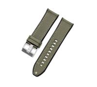 TROGPYXG Compatible avec le bracelet de montre en silicone de la série Diesel Officer, design en cuir et nylon, étanche, résistant à la transpiration, interface plate(Army Green-ST-K3)