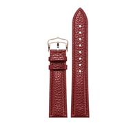 TROGPYXG Compatible avec Les Bracelets de Montre en Cuir Cartier - Compatible avec Les modèles London for Hommes et Ronde Solo for Femmes,(Red Rose,14mm)
