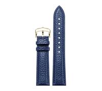 TROGPYXG Compatible avec Les Bracelets de Montre en Cuir Cartier - Compatible avec Les modèles London for Hommes et Ronde Solo for Femmes,(Blue Gold,15mm)