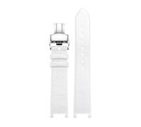 TROGPYXG Compatible avec Les Montres for Femmes Michael Kors MK Starry Night, Bracelet de Rechange en Cuir de Vache cranté, Sangle à dégagement Rapide(Light Pink White,Concave 18x10mm)