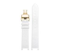 TROGPYXG Compatible avec Les Montres for Femmes Michael Kors MK Starry Night, Bracelet de Rechange en Cuir de Vache cranté, Sangle à dégagement Rapide(White Light Pur,Concave 20x12mm)
