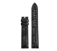 TROGPYXG Sangle à dégagement rapide Compatible avec la série Cartier Santos Dumont WSSA0022 W2SA0011, sangle à boucle en cuir de vache à dégagement rapide 17.5mm(Black NK)