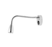 TroHollis Liseuse Led Tete De Lit,Lampe De Chevet Murale Lot de 2 lampes lecture LED 12 V CC for camping-car, bateau, caravane, éclairage mural for cabine, camion, chevet(4000K day white,Silver hose)