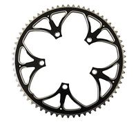 Trohollis Plateau de Pédalier,Pédalier De Pignon De Vélo Chaîne de chaîne 130 BCD 65T Alliage d'aluminium CNC Road Bicycle Vélo Panneau de Carton Pliant vélos de chaîne de chaîne Black Assiette