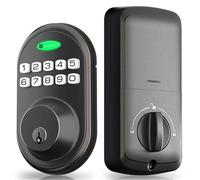 TroHollis Serrure ConnectéE,Serrure Intelligente Serrure de Porte, Verrouillage/déverrouillage à Une Touche, Serrure à pêne Dormant avec Clavier et clé, Verrouillage Automatique de Porte