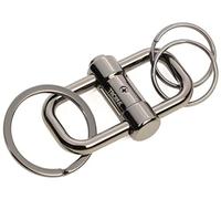 Troika 2-Way Key KR22-09/GM Porte-clés avec 3 Anneaux de Porte-clés en Fonte métallique Argenté, Gris métallisé, 3 Schlüsselringe, Porte-clés