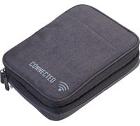 TROIKA CONNECTED - CBO30/DG - Sac de rangement - 2 compartiments zippés - Organisateur de câbles - Sac universel - Poches en filet, bandes élastiques pour accessoires (Every Day Carry) - Porte-stylo -
