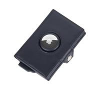 TROIKA Étui pour Cartes avec Encoche pour Apple AirTag® - Mens Smart Wallet - Compartiment pour Cartes avec mécanisme Coulissant - comp. pour clés et pour Billets de Banque - Cuir