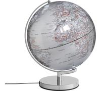 TROIKA Globe terrestre Stellar Light Silver 30cm