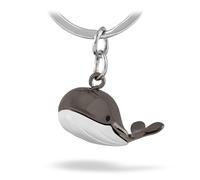 TROIKA Jack Pott - KR18-17/GM - Porte-clés Baleine - Fonte métallique- Brillant - Chrome - Argent, Gunmetal Gris - TROIKA-Original