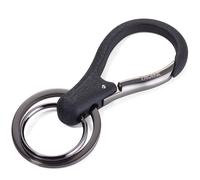TROIKA KR17-09/GM Key Organiser with 2 Rings Carabiner Lacquered Key Organiser G
