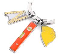 TROIKA KR22-20/CH Porte-clés artisan Bob avec 3 pendentifs en métal de couleur multicolore, multicolore, 7,7cm, Moderne