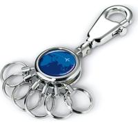 TROIKA #KYR01-A037 Porte-clés TROIKA Motif doming : AROUND THE WORLD