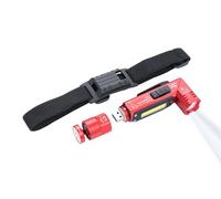 TROIKA Lampe de poche, de travail, de cintrage, multifonctionnelle : travail/sécurité/et lampe frontale - ECO KNICKLICHT - 5 fonctions d'éclairage - aluminium, plastique ABS