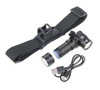 TROIKA Lampe de poche/Lampe Pliante Multifonction : Travail/Sécurité et Lampe Frontale - ECO KNICKLICHT MICRO - 5 Fonctions d'Éclairage - Fond Magnétique Rechargeable - Aluminium - Noir
