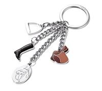 Troika PFERDEGLÜCK Porte-clés, 13 cm, Multicolore (Braun Schwarz)