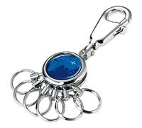 TROIKA #KYR01-A037 Porte-clés TROIKA Motif doming : AROUND THE WORLD