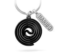 TROIKA Porte-clés avec pendentif en réglisse Haribo en métal et PVC de couleur argenté/noir, HB-K09/BK, argent/noir, 9,5cm, Moderne