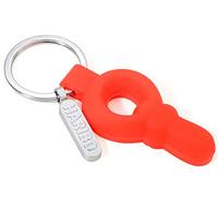 TROIKA Porte-clés avec pendentif tétine Haribo en métal et PVC de couleur argenté/rouge, HB-K04/RD, Argenté/rouge, 9,7cm, Moderne