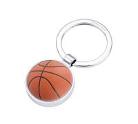 TROIKA Porte-clés BASKETBALL - En métal moulé chromé - Multicolore - Argenté - Cadeau pour les fans de basketball - Porte-clés de voiture - Original