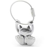 Troika Porte-clés chat TABBY chaton tournant au porte-clés - porte-bonheur cadeau pour les amoureux des chats - métal coulé de haute qualité - avec fermeture rotative sûre - emballage cadeau