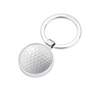 TROIKA Porte-clés GOLF en métal moulé chromé, très robuste et durable, idéal au quotidien, pour sac de sport ou comme cadeau élégant pour passionnés et amateurs de golf
