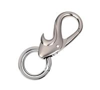 TROIKA Porte-clés mousqueton décapsuleur avec 2 anneaux pour organiser les clés - DROP - keyring pratique et décapsuleur en un - métal coulé - chromé - gunmetal Original