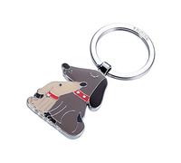 TROIKA Porte-clés unisexe pour casque (1 pièce), marron/beige, 8 cm, Porte-clés