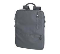 TROIKA Sac à dos pour ordinateur portable Daypack Backback Black EXPANDABLE - Avec 2 grands compartiments, extensible grâce à une fermeture éclair supplémentaire - Polyuréthane, Tarpaulin - Noir