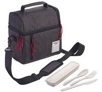 Troika Sac Isotherme avec Set de Couverts, Anthracite/Noir