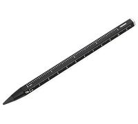 Troika Stylo multi-tâches avec pointe en métal et aluminium durable, noir, interchangeable, effaçable, avec règle centimètre/pouce, dimensions : 147 x 10 x 10 mm, PEN20/BK