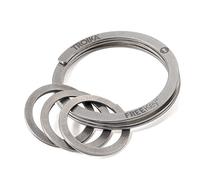 Troika Système Freekey® - KR15-02/ST - Porte-clés - Système breveté Freekey® - Compatible avec Les Ongles - 3 Anneaux - Acier Inoxydable - Mat - Argent Original, Argenté., 4 cm, Porte-clés