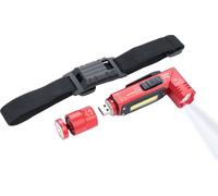 Lampe de poche, de travail, de cintrage, multifonctionnelle : travail/sécurité/et lampe frontale - ECO KNICKLICHT - 5 fonctions d'éclairage - aluminium, plastique ABS