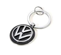 TROIKA VW Volkswagen Keyring - KR16-05/VW - Porte-clés Logo VW - en Plus 1 Anneau - Fonte métallique- Brillant - Chrome - Argent, Noire Original
