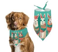 Trois adorables alpagas bandana triangle pour chien en polyester lavable bavoirs mignons pour animaux de compagnie pour chiens de taille moyenne et grande taille chiots et chats