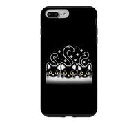 Trois adorables Chatons Noirs à Gros Yeux et queues ludiques pour Les Amoureux des Chats Coque pour iPhone 7 Plus/8 Plus