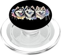Trois adorables Huskies PopSockets PopGrip pour MagSafe