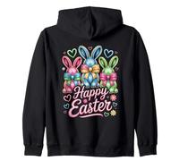 Trois adorables Lapins de Pâques pour Les Vacances de Printemps Sweat à Capuche