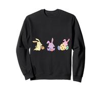 Trois adorables Lapins transportant des paniers pour Enfants Happy Easter Sweatshirt